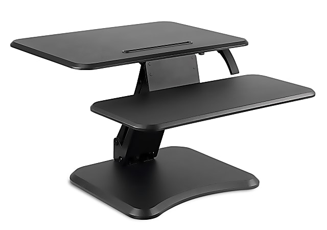 Mount-It! Standing Desk Converter with Bonus Dual Monitor Mount Included -  Height Adjustable Stand Up Desk - Wide 36 Inch Sit Stand Workstation with