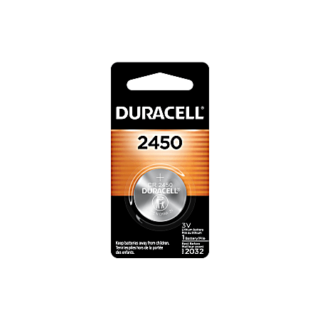 Duracell® 3-Volt Lithium 2450 Coin Battery, Pack of