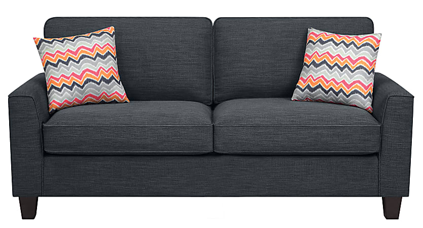 Serta® Astoria Deep-Seating Sofa, 78", Charcoal/Espresso