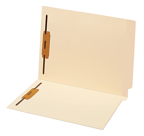Office Depot® Brand Tab File Folders, 2 Fasteners, 14-Pt Manila, Letter Size, Box of 50 Folders