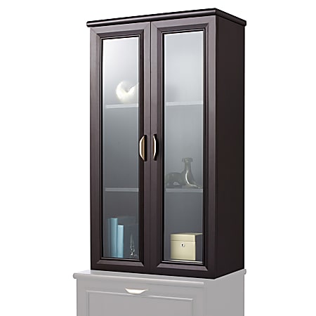 Realspace® Magellan 2-Shelf Hutch For Lateral File Cabinet, Espresso