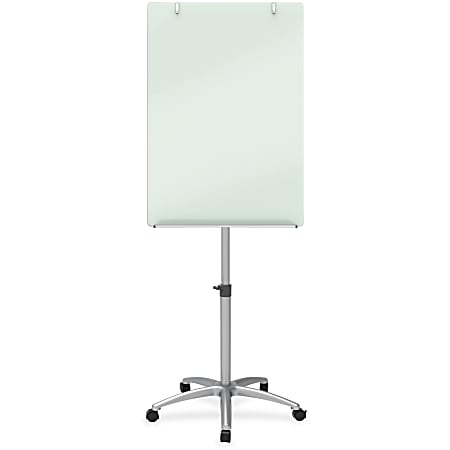 Quartet® Infinity Mobile Easel,  77" High, Tempered Glass, Silver