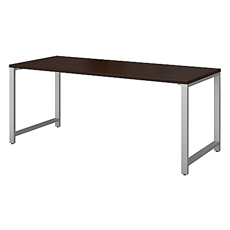 Bush Business Furniture 400 Series Table Desks, 72"W x 30"D, Mocha Cherry, Premium Installation