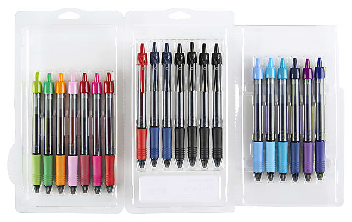 Office Depot® Brand Callisto Retractable Gel Ink Pens, Medium Point, 0. ...