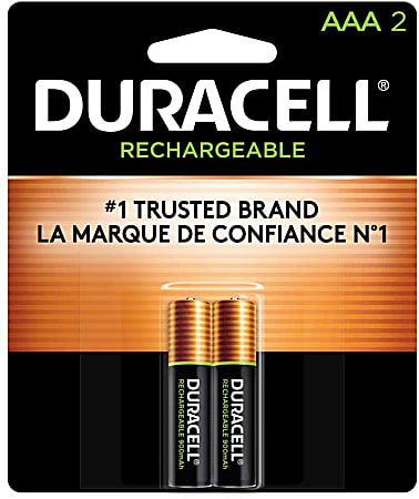 Duracell Rechargeable AAA Batteries, Pack Of 2