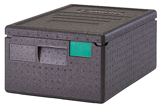 Cambro Cam GoBox GN 1/1 6" Top Loading Food Transporter, 10"H x 15-3/4"W x 23-1/2"D, Black