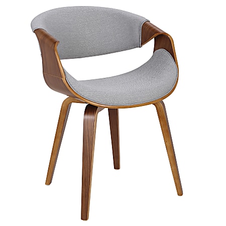 LumiSource Curvo Chair, Walnut/Light Gray