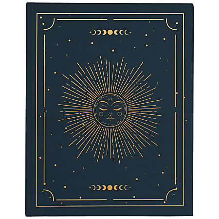 Cambridge® Solstice Journal, 8” x 10”, Legal Rule, 96 Sheets, Navy/Gold