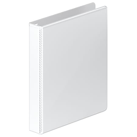 Office Depot® Brand Heavy-Duty View 3-Ring Binder, 1" D-Rings, 49% Recycled, White