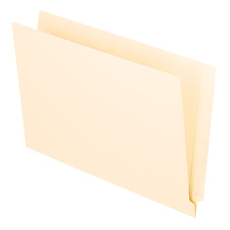 Office Depot® Brand End Tab Folders, Straight Cut, Legal Size, Manila, Pack Of 100