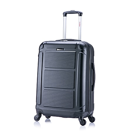 InUSA Pilot ABS Hardside Spinner Suitcase, 25-7/16”H x 16-3/8”W x 10-1/4”D, Black
