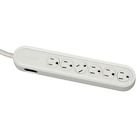 RCA 6-Outlet White Surge Protector