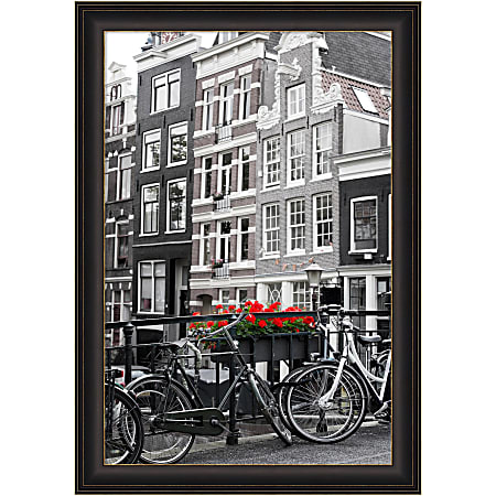 Amanti Art Picture Frame, 41" x 29", Matted For 24" x 36", Trio Oil-Rubbed Bronze