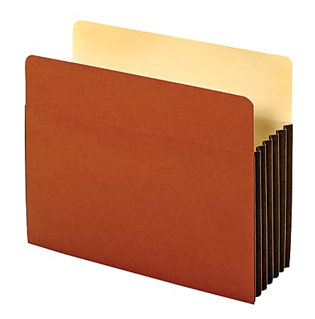 Office Depot® Brand Heavy-Duty File Pockets, 5 1/4" Expansion, 8 1/2" x 11", Letter Size, 30% Recycled, Brown, Box Of 10 File Pockets