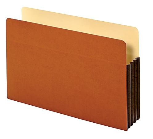 Office Depot® Brand Heavy-Duty File Pockets, 3 1/2" Expansion, 8 1/2" x 14", Legal Size, 30% Recycled, Brown, Box Of 10 File Pockets