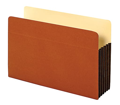 Office Depot® Brand Heavy-Duty File Pockets, 5 1/4" Expansion, 8 1/2" x 14", Legal Size, 30% Recycled, Brown, Box Of 10 File Pockets