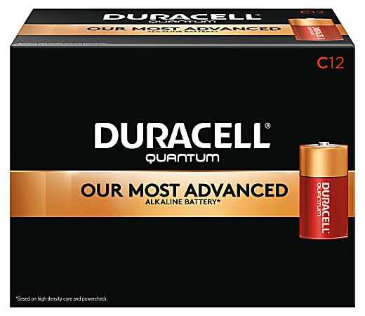 Duracell Quantum C Alkaline Batteries Pack Of 12 Office Depot