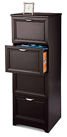 Realspace Magellan 19 D Vertical 4 Drawer File Cabinet Espresso