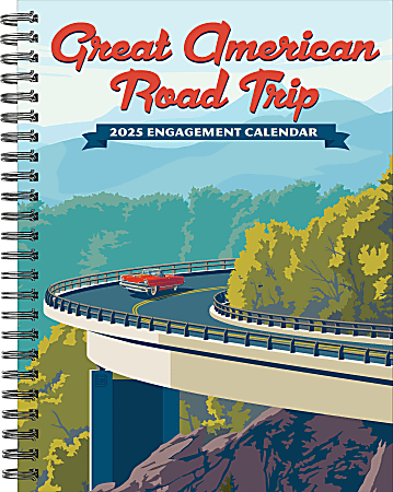 2025 Willow Creek Press Weekly Engagement Planner, 6-1/2" x 8-1/2", American Road Trip, January 2025 to December 2025, 46142