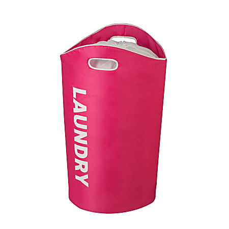 Honey-Can-Do Foam Laundry Tote, 26 7/8", Pink