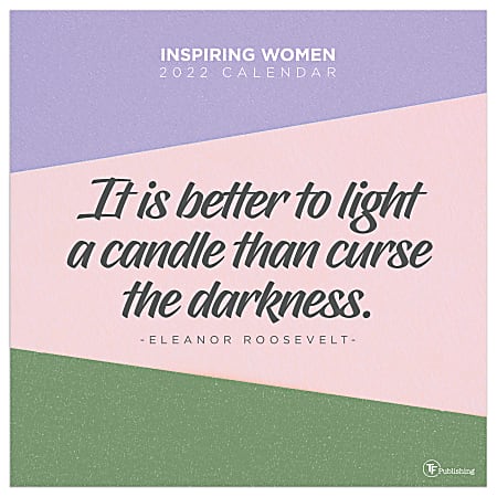 TF Publishing Inspirational Wall Calendar, 12" x 12", Inspiring Women, January To December 2022