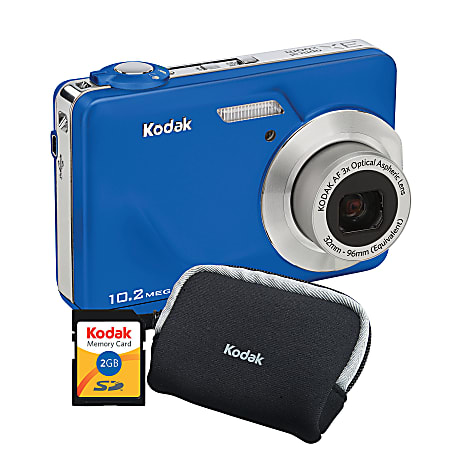 Kodak® EasyShare CD80 10.2-Megapixel Digital Camera Bundle With 2GB SD Card And Case, Blue