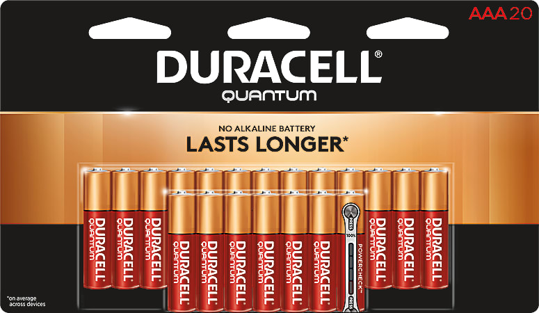 Duracell® Quantum AAA Alkaline Batteries, Pack Of 20