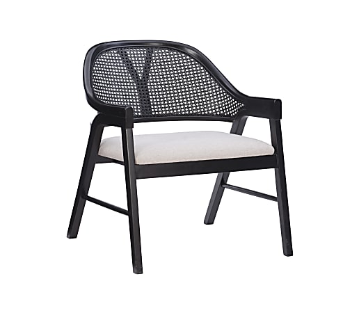 Powell Diana Dining Chair, Light Beige/Black