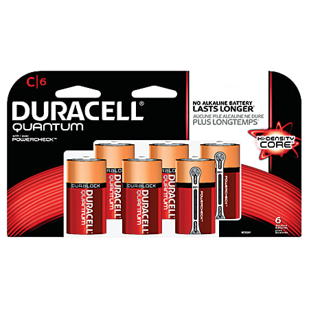 Duracell® Quantum Alkaline C Batteries, Pack Of 6