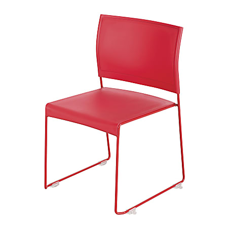 Safco® Currant™ High Density Stacking Chairs, Red, Set Of 4