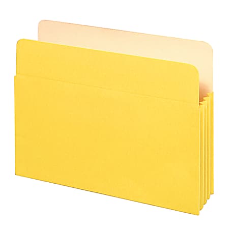 Office Depot® Brand File Cabinet Pockets, 5 1/4" Expansion, Letter Size, Yellow