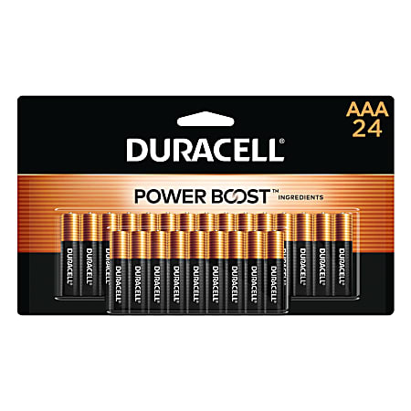 Duracell Coppertop AAA Alkaline Batteries Pack Of 24 - Office Depot