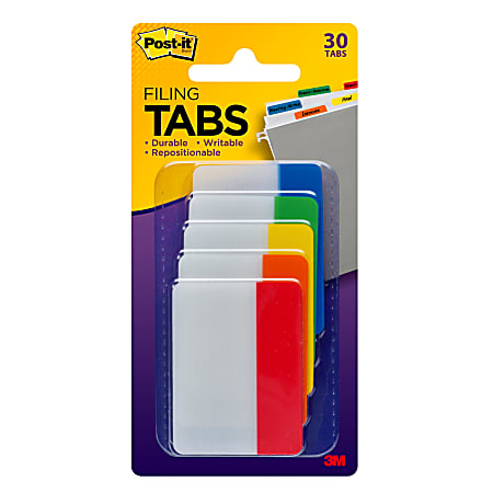 Post-it® Durable Tabs, 2&quot;, Assorted Colors, 6 Tabs