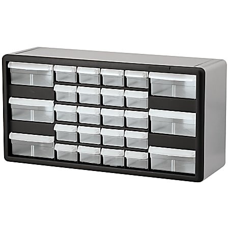 Akro Mils Plastic 26 Drawer Stackable Cabinet 20 x 6 38 x 10 1132