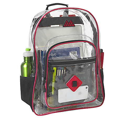 Clear plastic backpacks for school hot sale