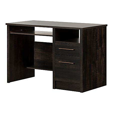 South Shore Gravity 46"W Computer Desk, Rubbed Black