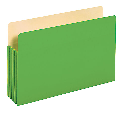 Office Depot® Brand File Cabinet Pockets, 5 1/4" Expansion, Legal Size, Green
