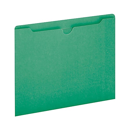 Office Depot® Brand Double-Top Tab Color File Jackets, 8 1/2" x 11", Letter Size, Green, Box Of 100 File Jackets
