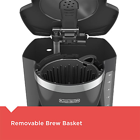 Red black and decker coffee maker top