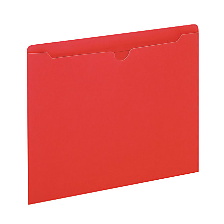 Office Depot® Brand Double-Top Tab Color File Jackets, 8 1/2" x 11", Letter Size, Red, Box Of 100 File Jackets
