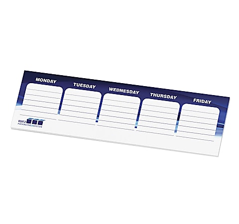 Custom Post-It® Notes Organizational Adhesive Note Pad, 3" x 10", White, 25 Sheets Per Pad