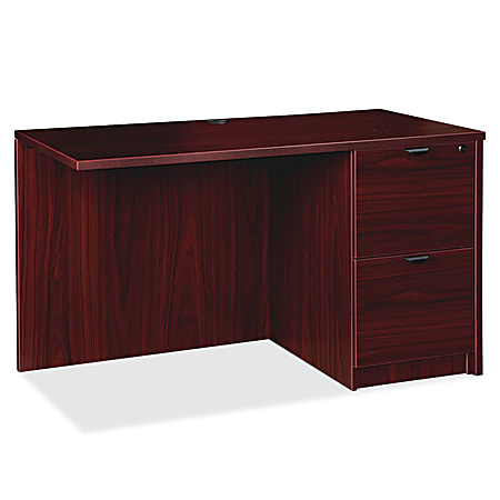 Lorell® Prominence 2.0 42"W Right Desk Return, Mahogany