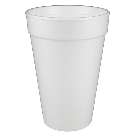 Dart® Insulated Foam Drinking Cups, White, 16 Oz,