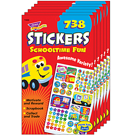 Trend Sticker Pads, Schooltime Fun, 738 Stickers Per
