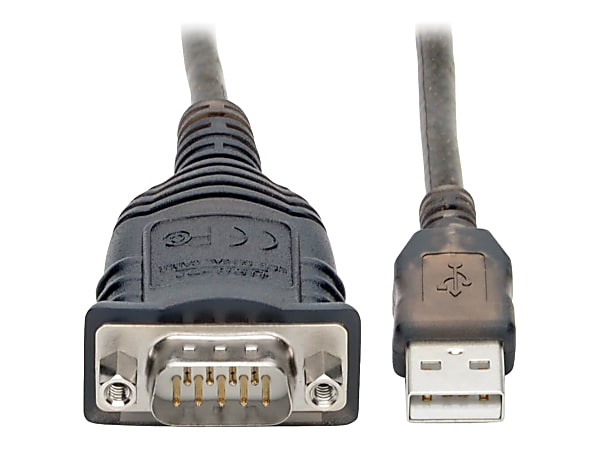 Tripp Lite U209-30N-IND USB to RS485/RS422 FTDI Serial Adapter Cable, 30 in. - First End: 1 x Type A Male USB - Second End: 1 x DB-9 Male Serial - 230 kbit/s - Shielding - Nickel Plated Connector - Gold Plated Contact - Black