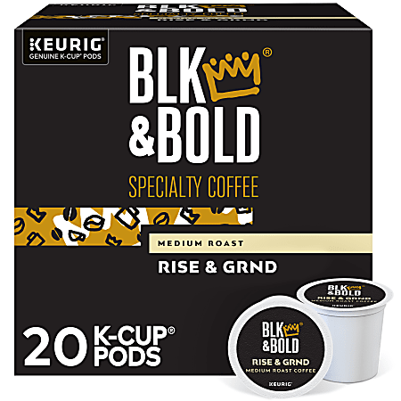 Black & Bold Rise & Grind Coffee Keurig K-Cup Pods, Single Serve, 20 K-Cup® Pods