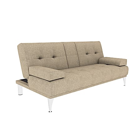Lifestyle Solutions Serta Michigan Convertible Sectional Sofa, 33-1/2”H x 102-4/5”W x 70-1/8”D, Sand