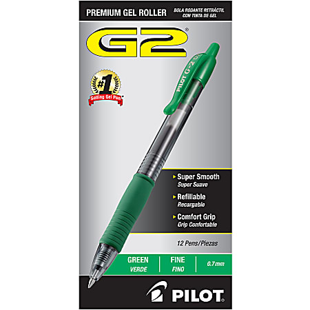 Green top gel pen