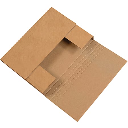 Partners Brand Easy Fold Mailers, 12" x 9" x 3", Kraft, Pack Of 50
