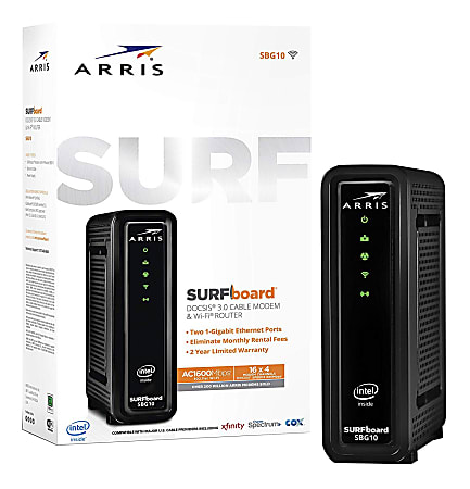 ARRIS SURFboard SBG10 DOCSIS 3.0 Cable Modem And Wi-Fi Router, 1000884